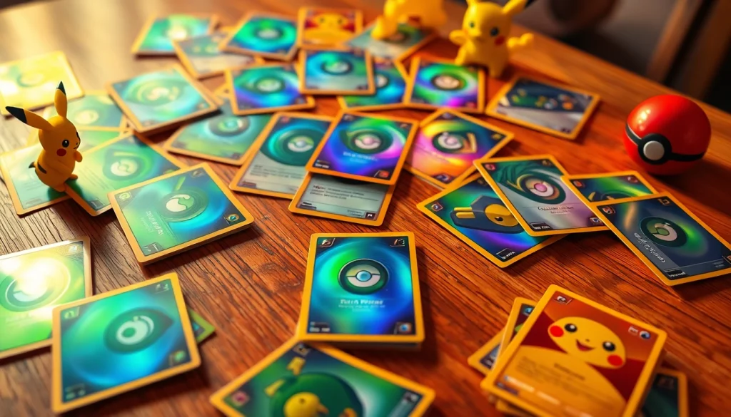 Explore Pokémon cards India showcasing colorful holographic designs and collectible figures.